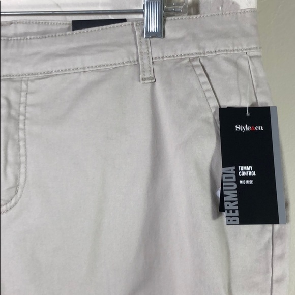 Size 14 Style & Co. Twill Bermuda Shorts. B9 - Picture 4 of 8